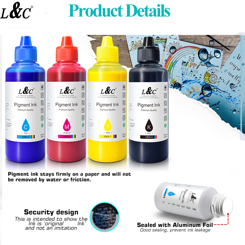 L&C Pigment Ink For Epson Universal 100ml Waterproof Ink Pigment Ink