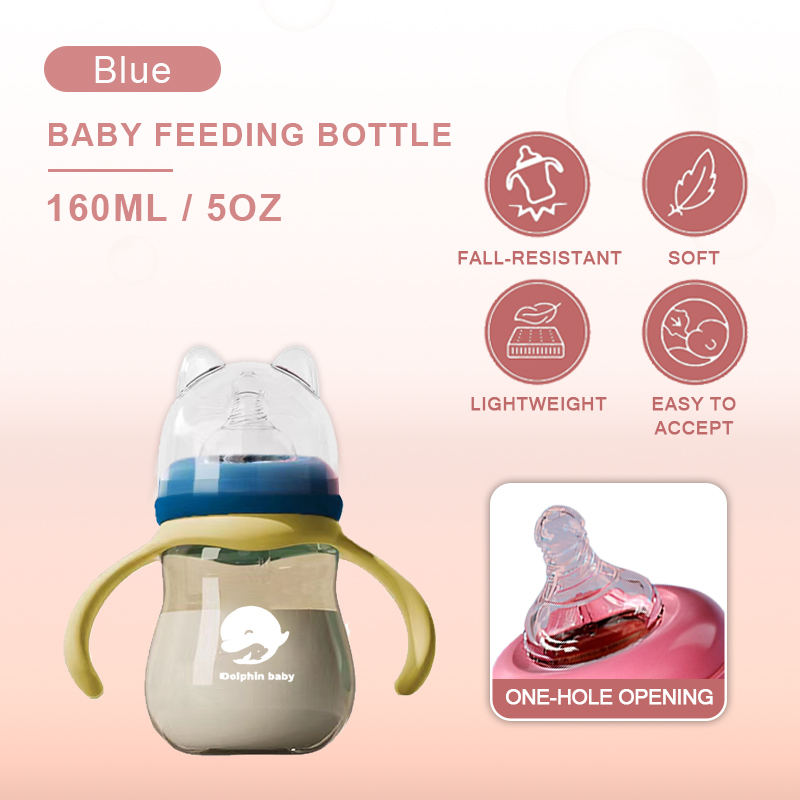 Dolphin Baby Milk Feeding Bottle Set With Handle Infant Bottles ...