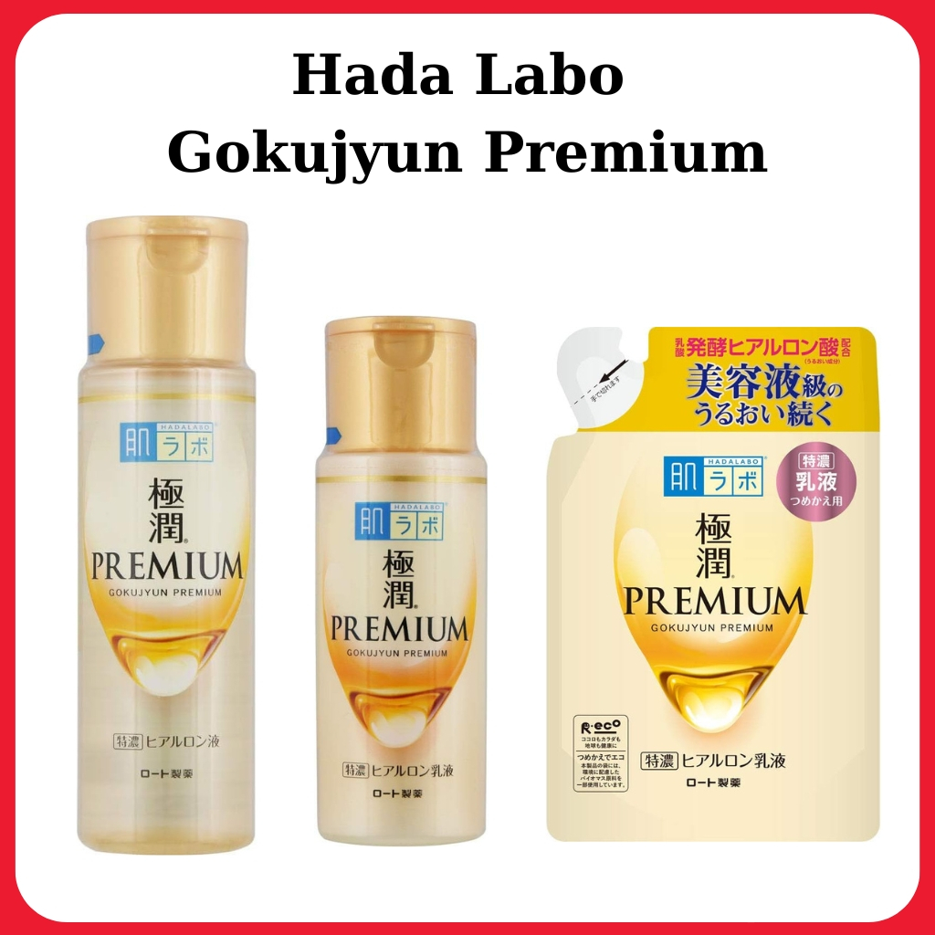 Hada Labo Gokujyun Premium Hyaluronic Acid Lotion, Milk, Made in Japan