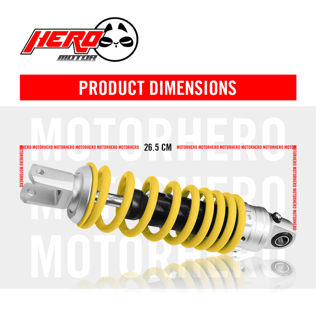 Racing Hero 265mm Shock Absorber For Mio Beat Click Skydrive Made in ...