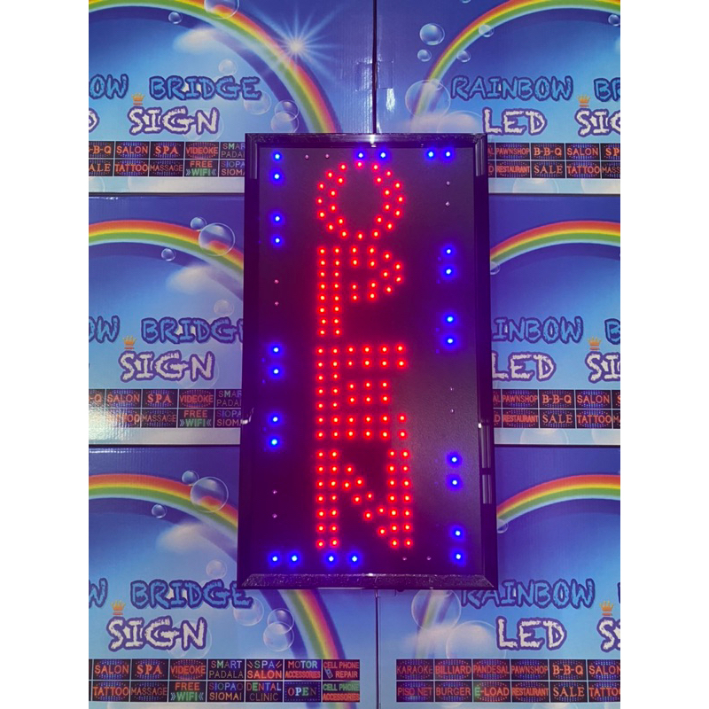 OPEN - RAINBOW BRIDGE LED SIGNAGE (New-Red+Blue Small & Large ) #SIZE ...