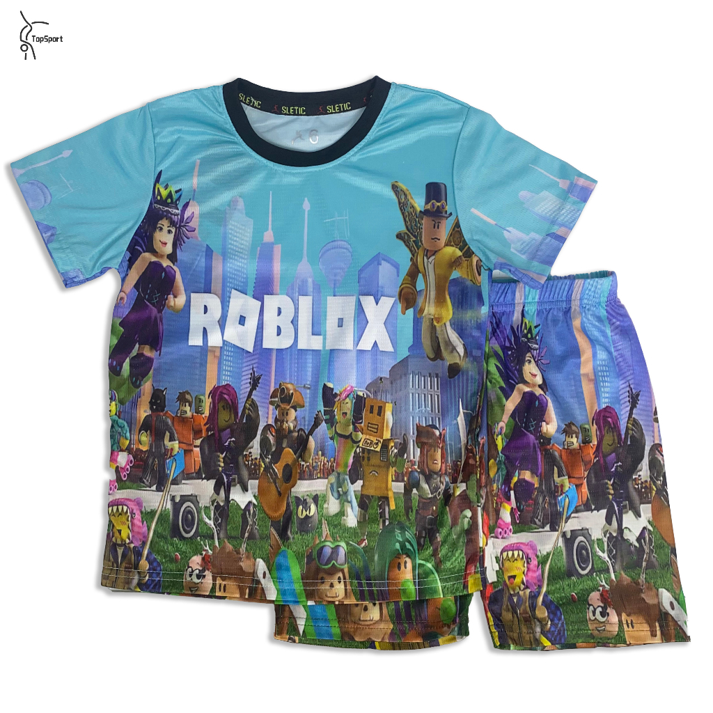 TopSport Kid‘s Roblox Anime Print Boys DryFit Terno Set For Sport Gym  Running Outdoor