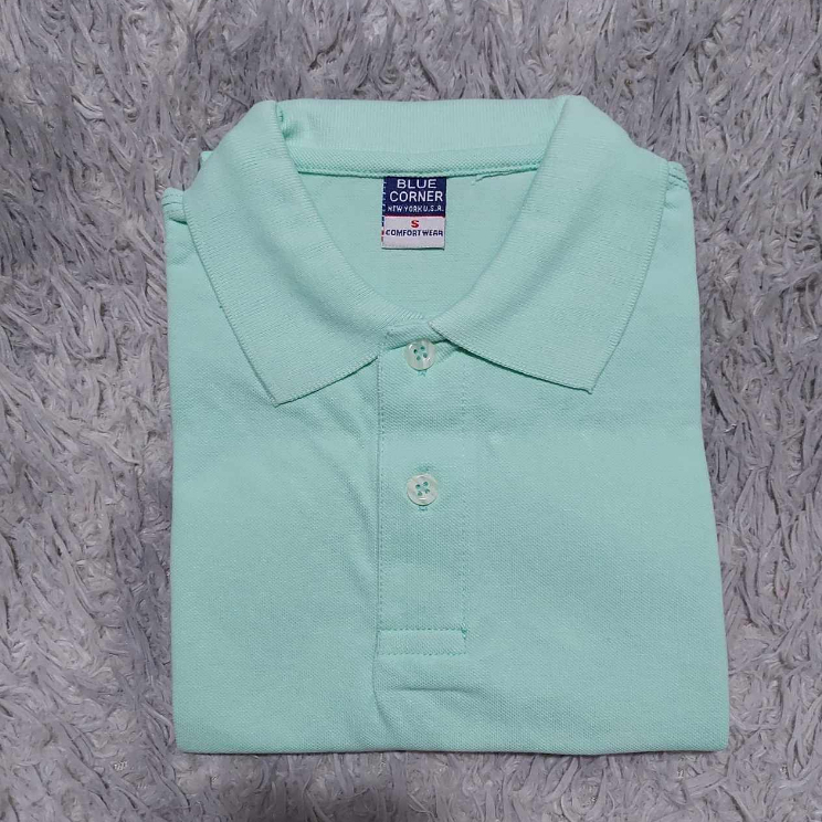 Blue Corner Polo Shirt Comfort Wear Men Unisex Plain Xs To 6xl Emerald