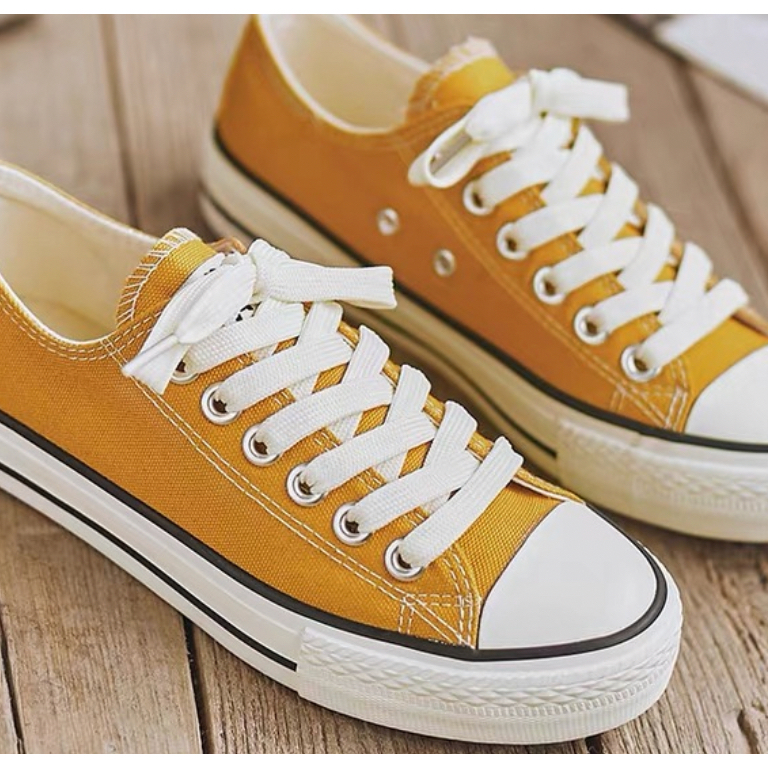 Advan Shoes Mustard Yellow Women's Lace Up Sneakers | Shopee Philippines