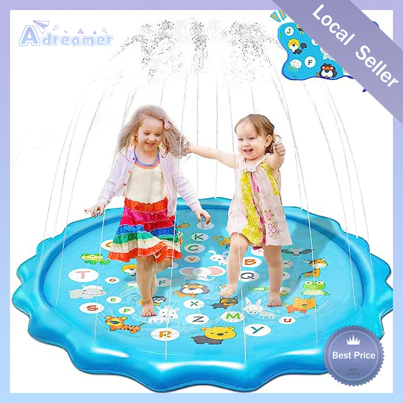 Splash Pad Water Sprinkler for Kids Outdoor Play Inflatable for