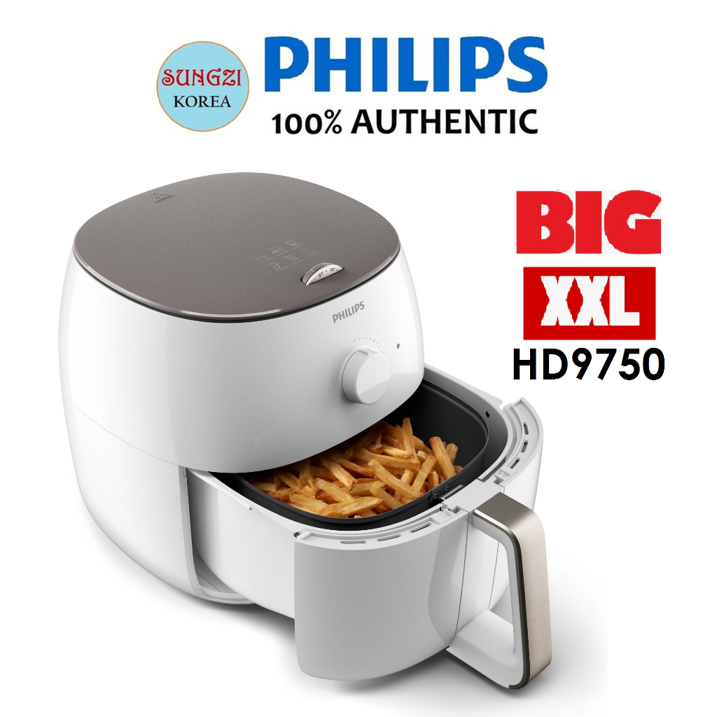 PHILIPS Viva Collection Air Fryer XXL HD9750 7.3L (WHITE) Shopee