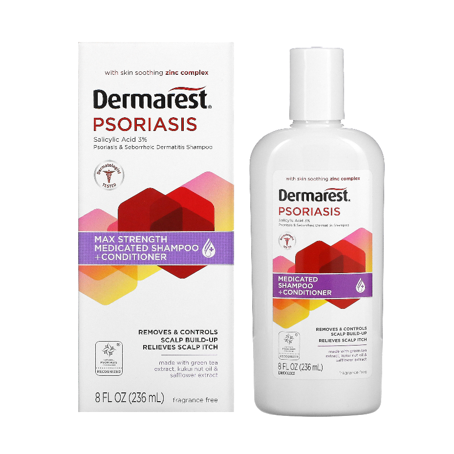Dermarest, Psoriasis, Medicated Shampoo + Conditioner, Maximum Strength