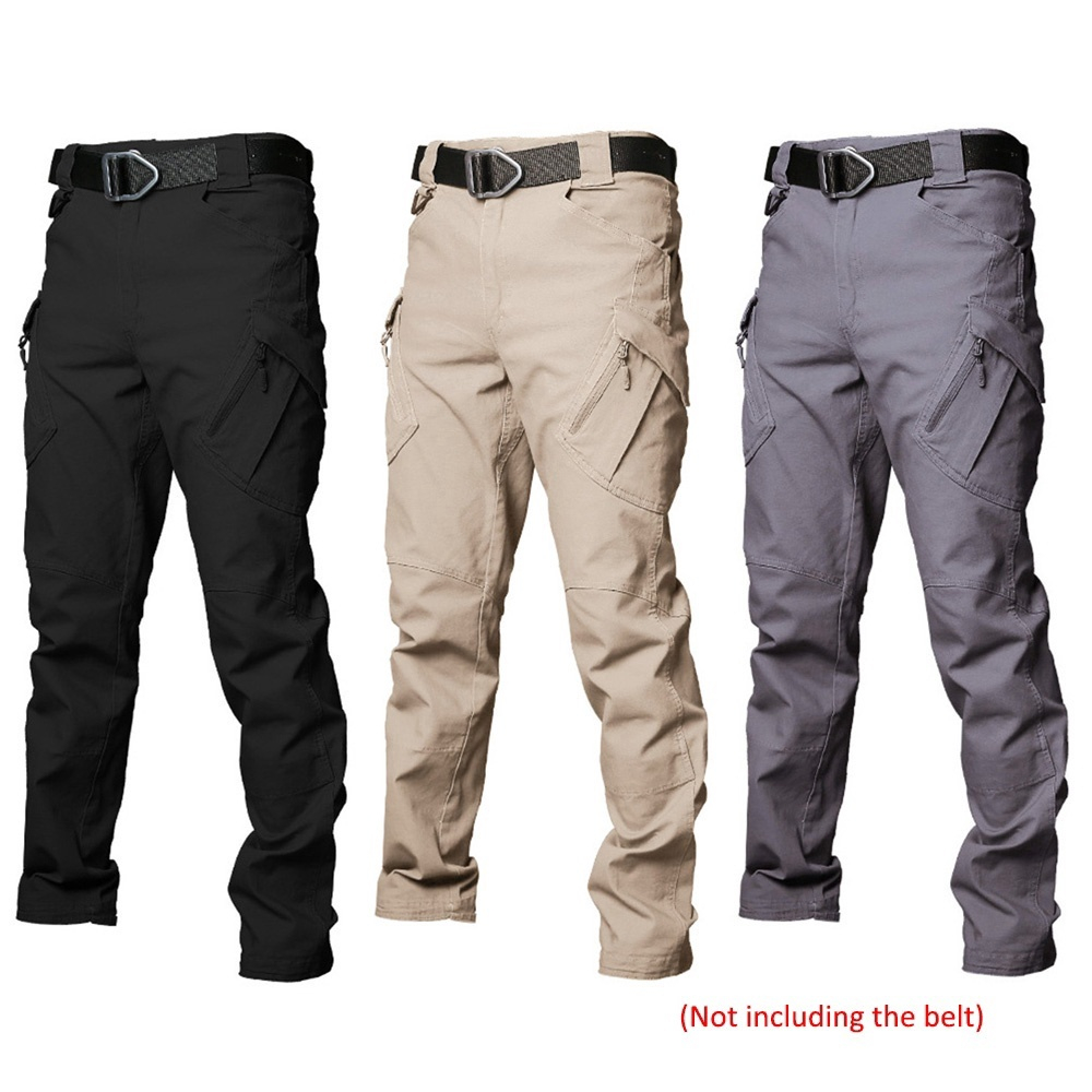 Men Multi-pocket Tactical Pants IX9 Army Military Waterproof Cargo ...