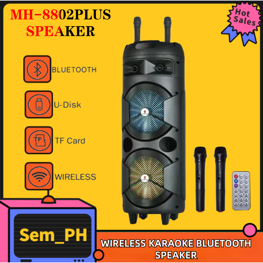 Sound Bass Portable Karaoke Wireless Bluetooth Party Speaker MH