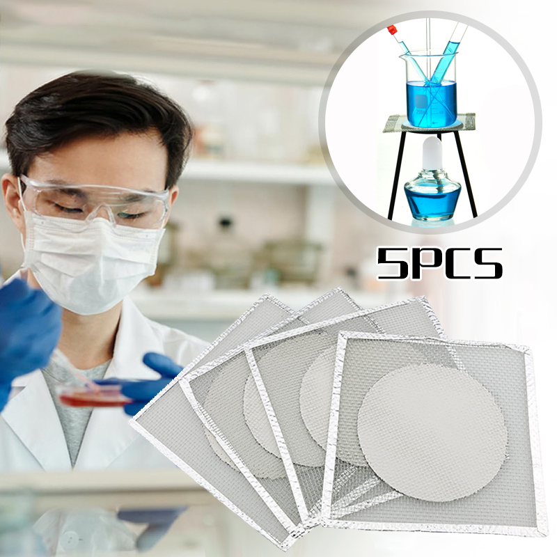 5psc Wire Gauze With Ceramic Center 125 Mm Chemistry Ceramic Centered 