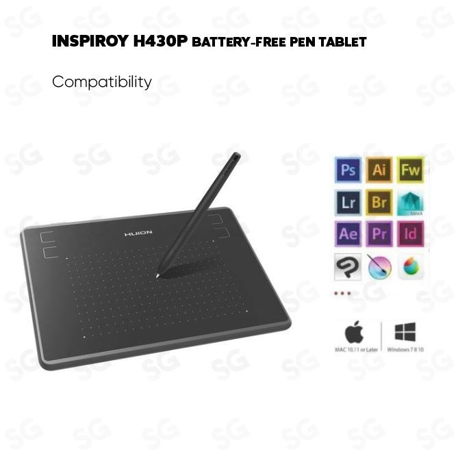 INSPIROY H430P Battery-Free Pen Tablet | Shopee Philippines
