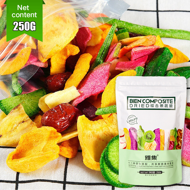 250g Instant Fruit and Vegetable Crisp Mixed Assorted Dried Fruit Chips