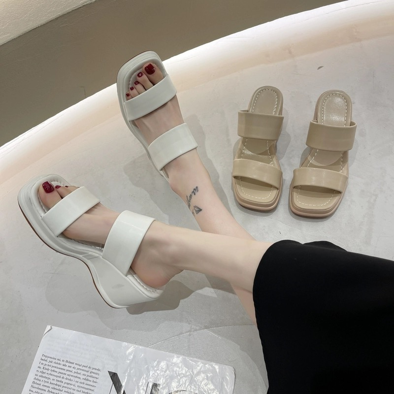 DAPHNE Sandals For Women Korean New Two Strap Hight Heels 3313-2 ...
