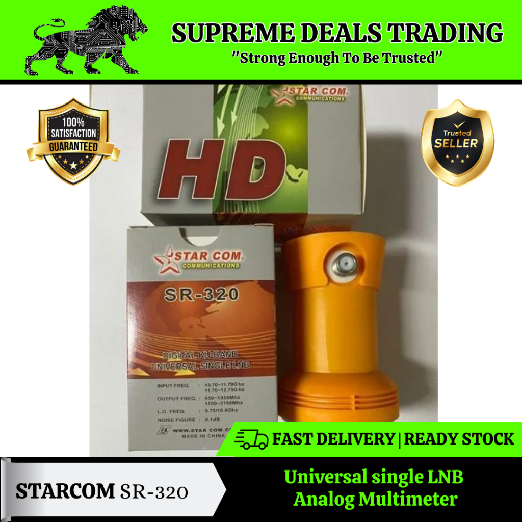 HIGH QUALITY UNIVERSAL SINGLE SATELLITE RECEIVER STARCOM SR320 LNB ...