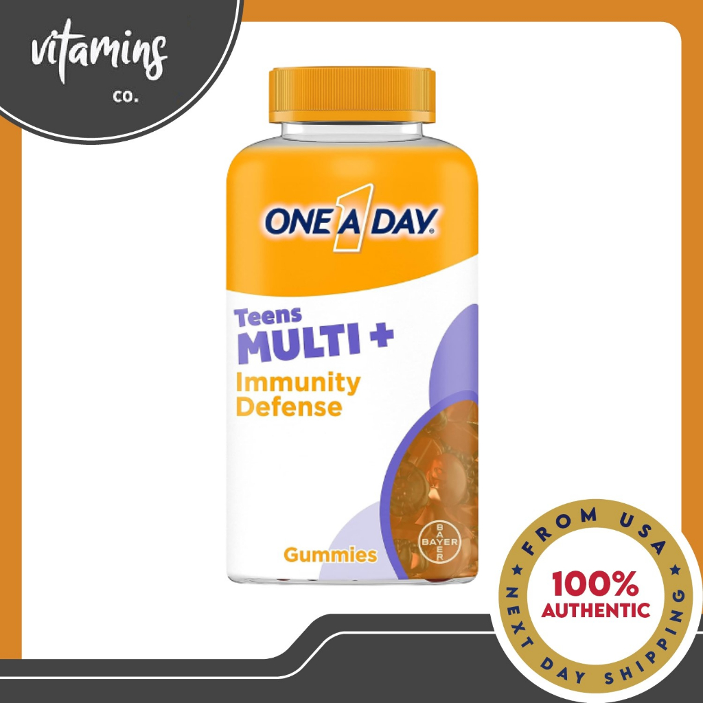One A Day Teens Multi+ Immunity Defense Multivitamin Gummy (120 count ...