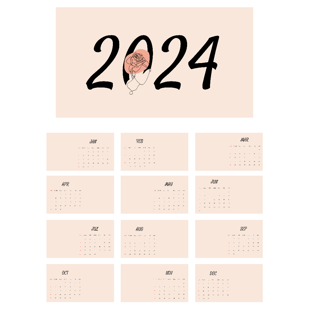 2024 PERSONALIZED DESKTOP CALENDAR Shopee Philippines