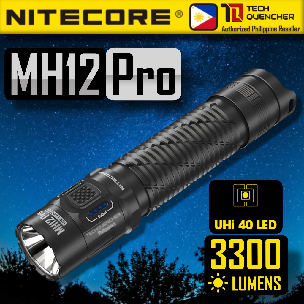 Nitecore MH12 PRO Flashlight 3300 Lumens - USB-C Charging 5300mAh ...