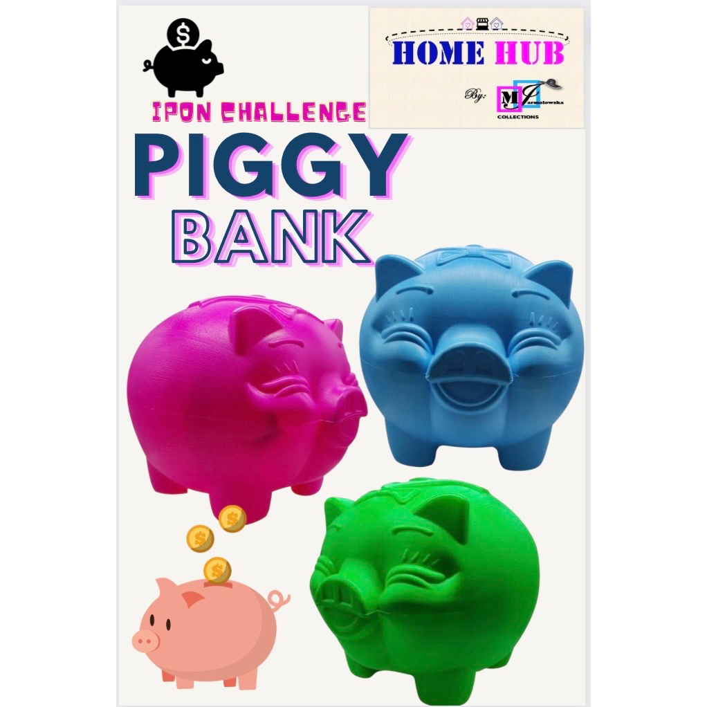 HHBM ALKANSYANG BABOY Cute Design Coin Bank Colorful Piggy Banks