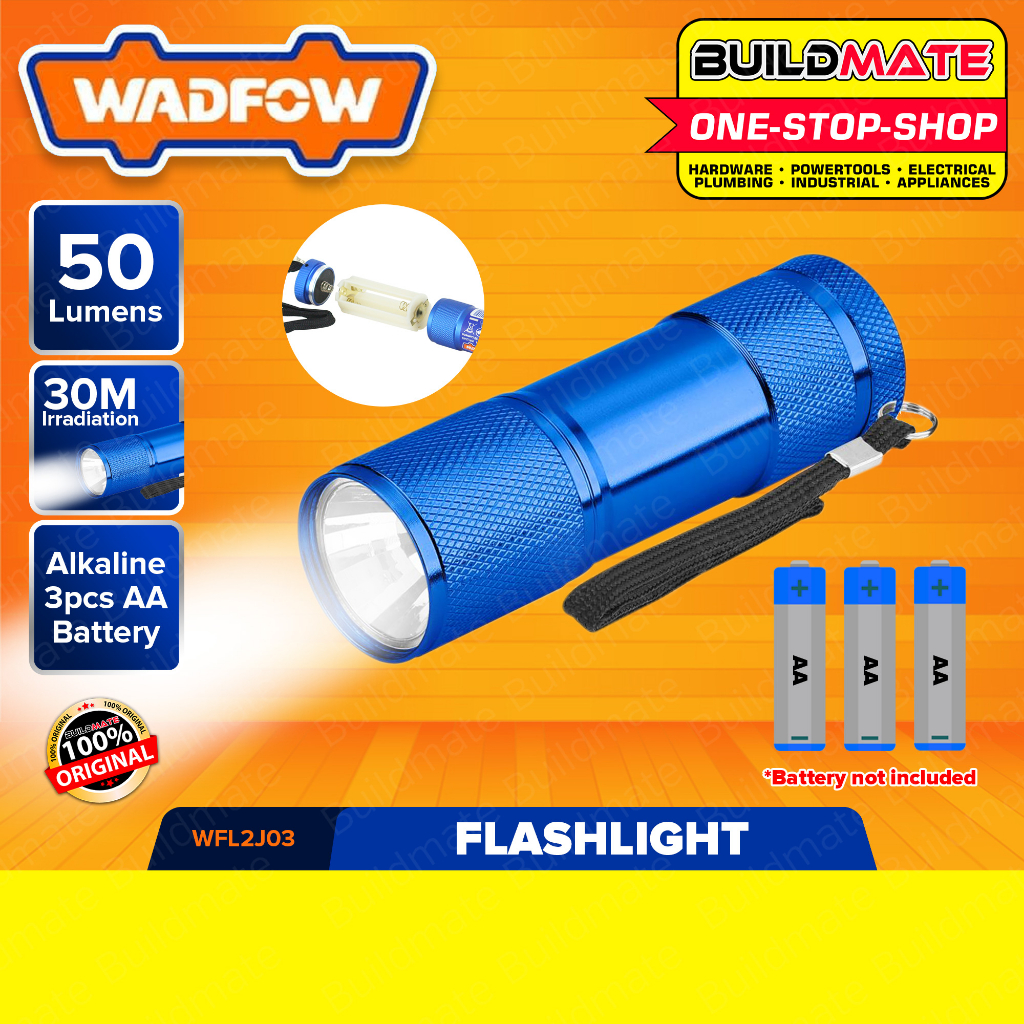BUILDMATE Wadfow Flashlight 50 Lumens 90 Lumens Handheld Portable
