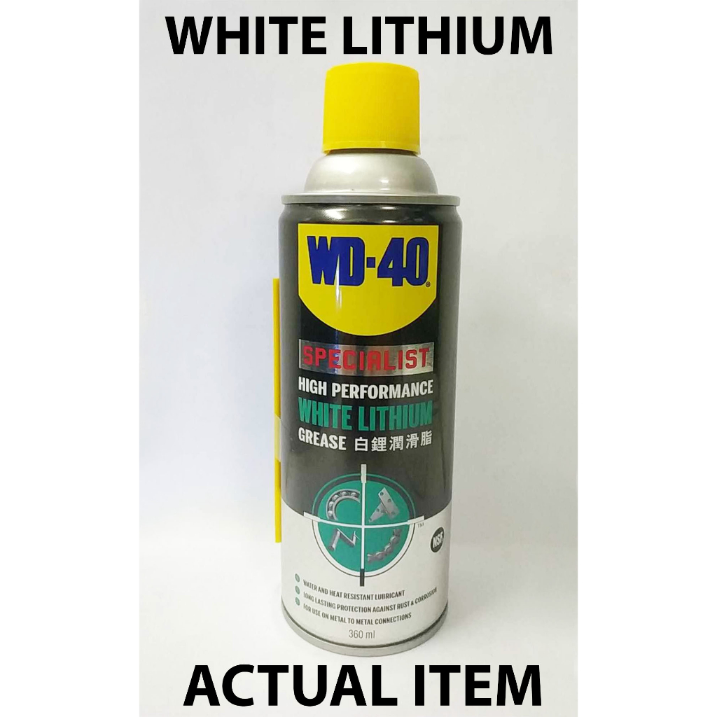 ORIGINAL WD40 WHITE LITHIUM GREASE HIGH PERFORMANCE SPECIALIST 360ML