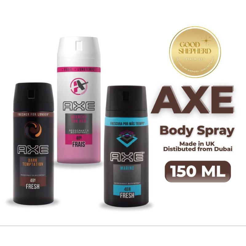 AXE Body Spray 150ML Dark Temptation, Marine | Shopee Philippines