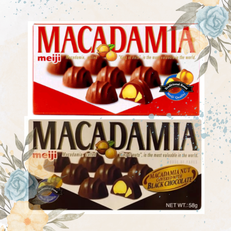 Meiji Macadamia Nuts covered in Chocolate Original & Dark Chocolate