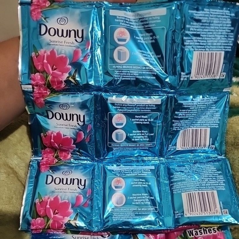 Downy Sunrise Fresh 3PID Pack 6pcs sachet 66ml | Shopee Philippines