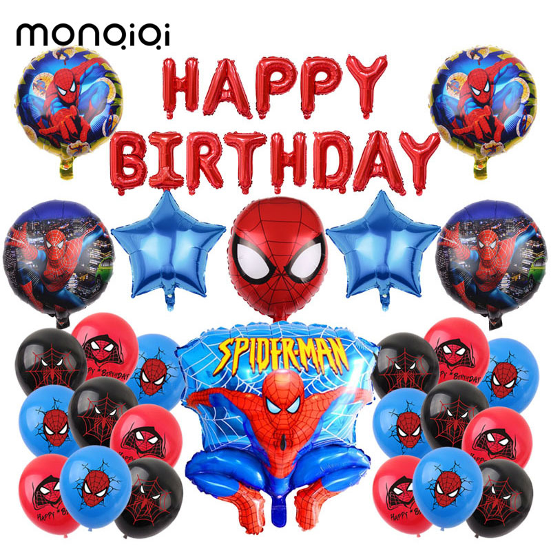 Spiderman Balloons Arch Kit Garland Number Balloons SuperheroTheme Kids ...