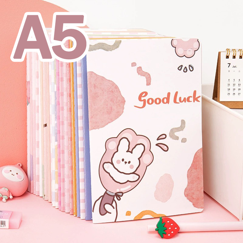 30 Sheets Cute notebook A5 car line notebook Horizontal notepad student ...