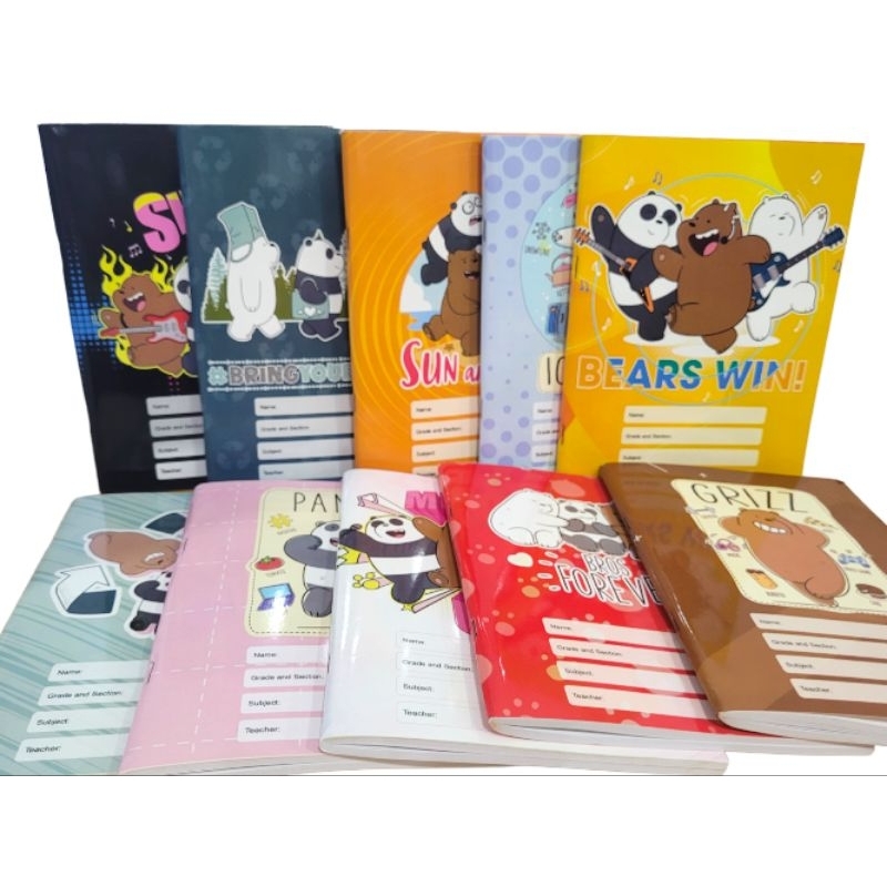 Advance Writing Notebook We Bare Bears in Random Design | Shopee ...