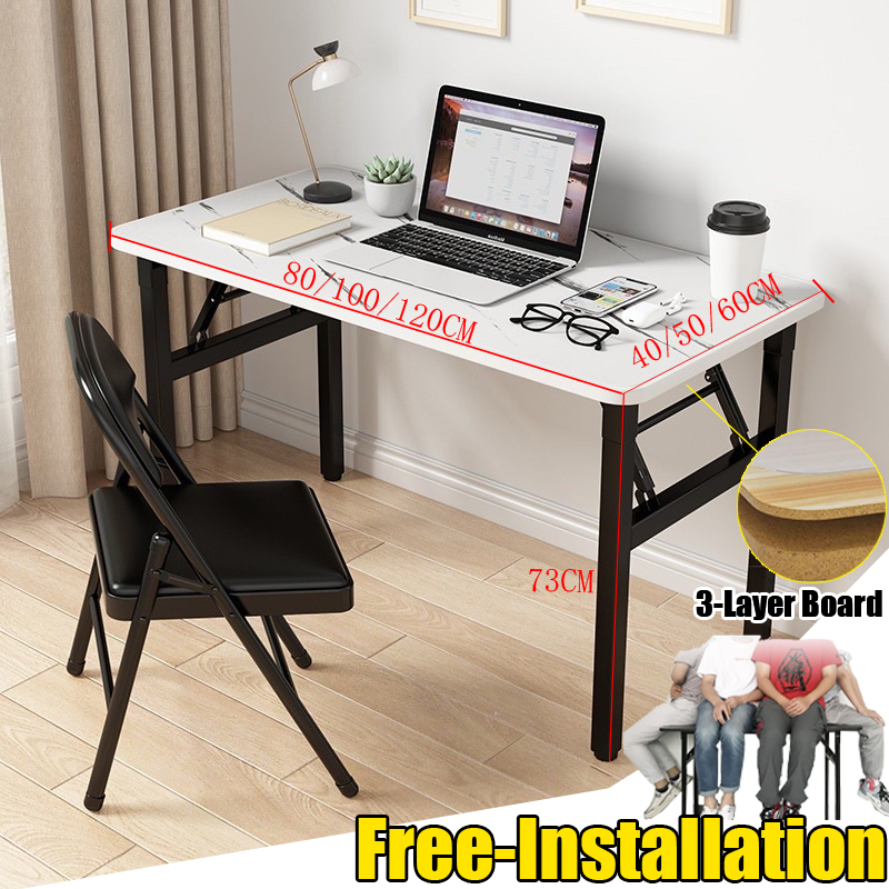 Office Table Foldable Table Multifunctional PC Table Computer Desk ...