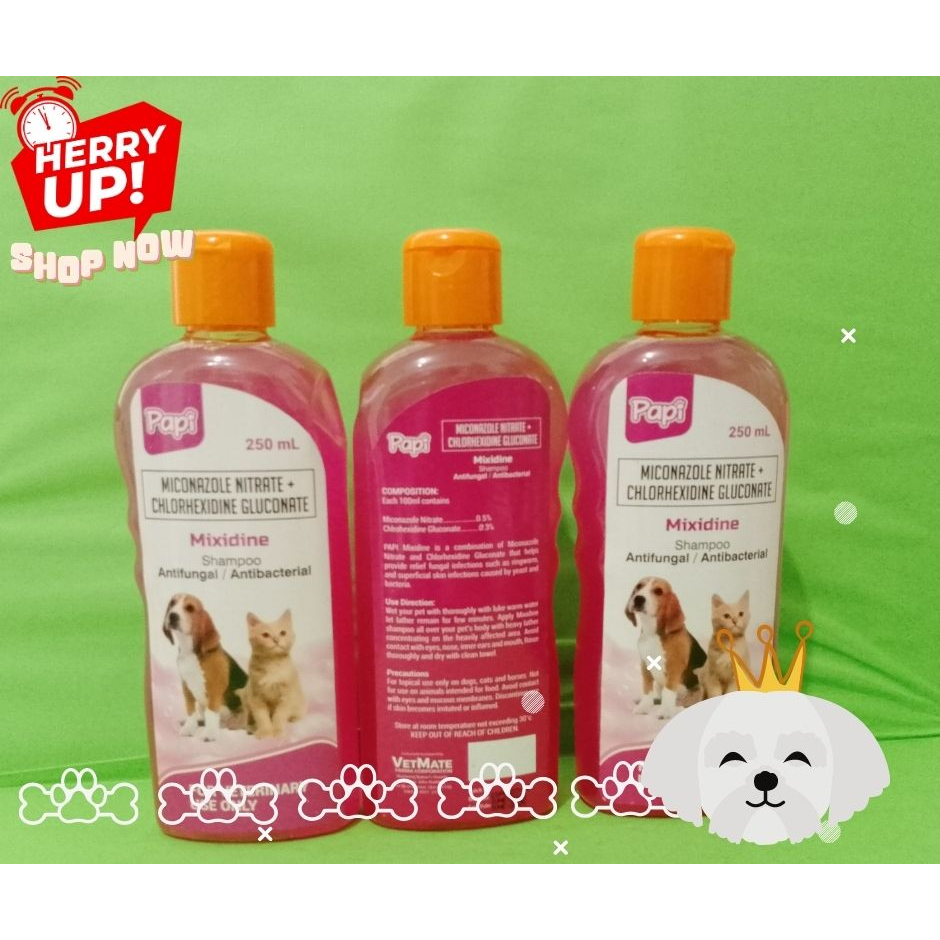 Papi Mixidine Antifungal & Antibacterial Shampoo 250mL | Shopee Philippines