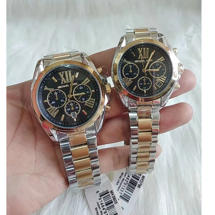Two Tone Michael Kors Mk5974 MK Watch Pawnable Bradshaw Two-tone
