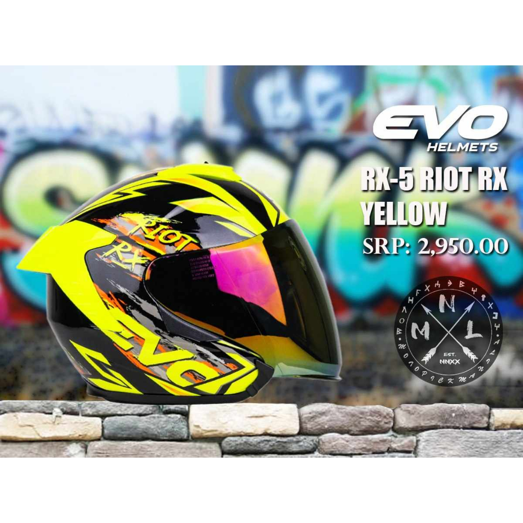 EVO RX-5 RIOT/HALF FACE/DUAL VISOR/ WITH FREE CLEAR LENS | Shopee ...