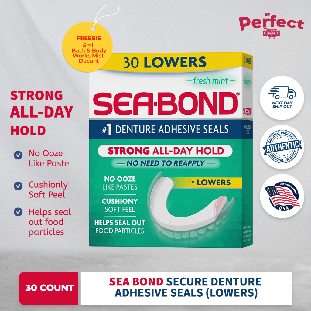 Sea Bond Secure Denture Adhesive Seals (30 LOWERS) Shopee Philippines