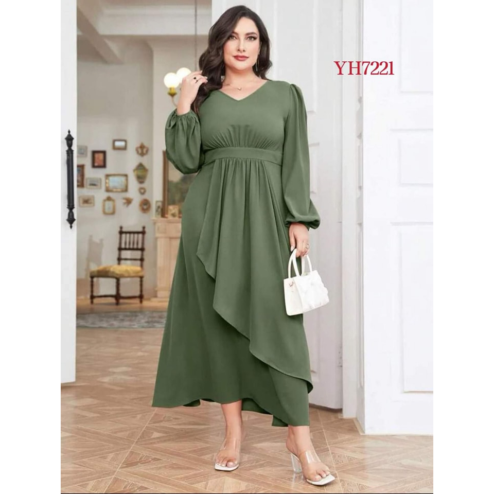 PLUS SIZE LONG SLEEVE FORMAL DRESS BUSINESS FORMAL DRESS PARTY DRESS |  Shopee Philippines