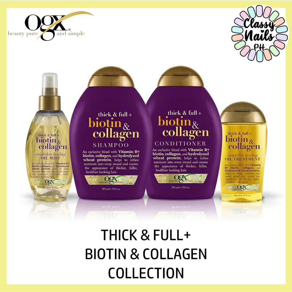 Authentic • OGX • Thick and Full • Biotin and Collagen • Shampoo ...