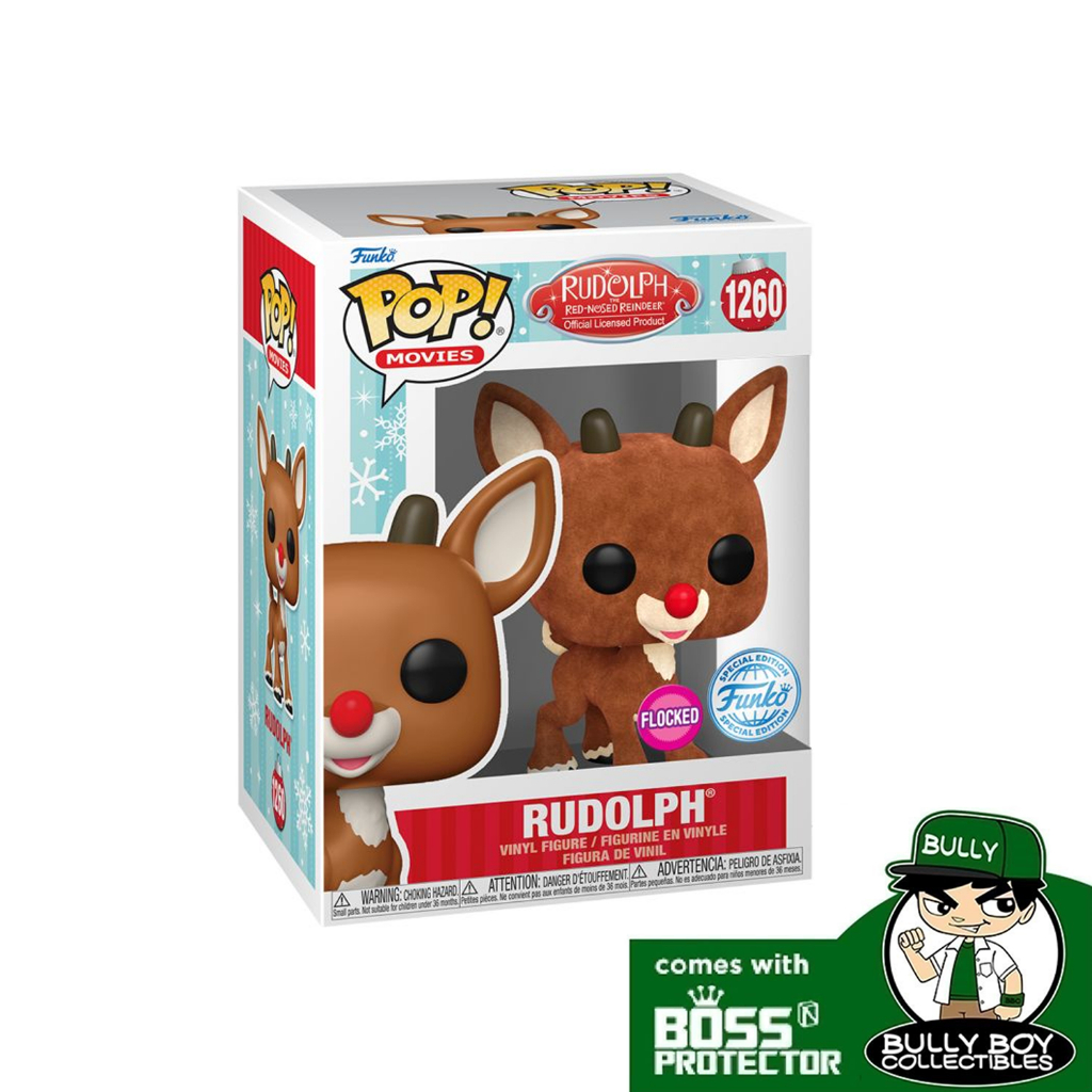 Funko POP! Movies: Rudolph - Rudolph FLOCKED (FSE) 1260 With Boss ...