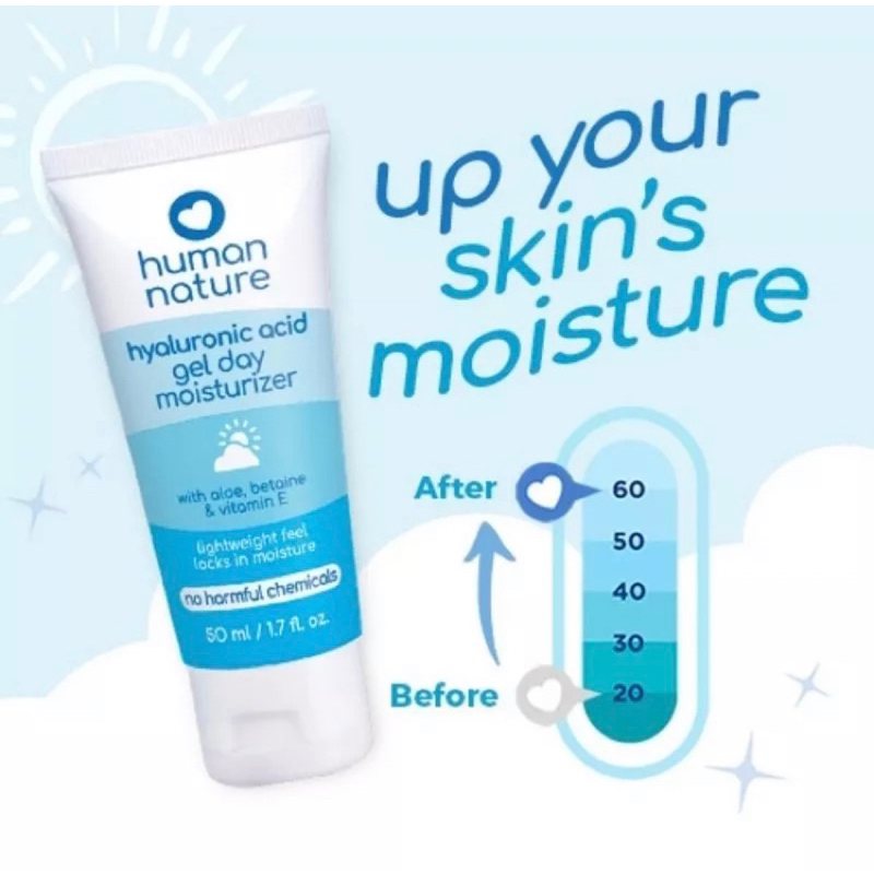 Human Nature Hyaluronic Acid Gel Day Moisturizer 50ml Shopee Philippines
