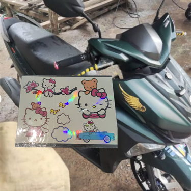 hello kitty A3 paper sets Sticker For Motorcycle Cars Bike Scooter ...