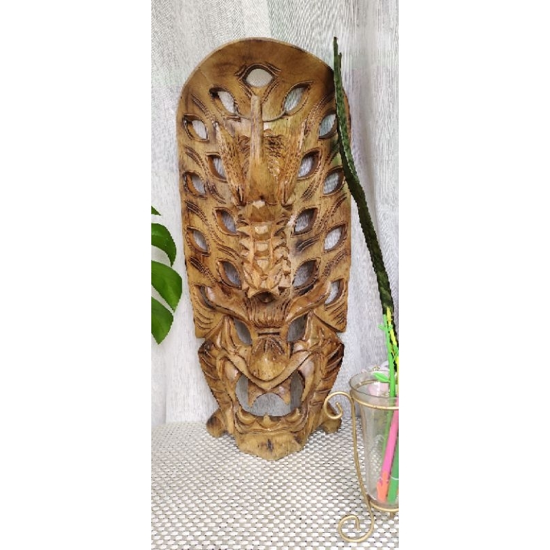 xhrisel 1 piece dragon mask; wooden dragon mask w/hanger,dragon mask ...