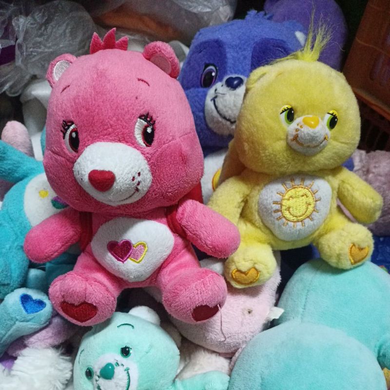 Care bears small sitting down with bag small on their back | Shopee ...