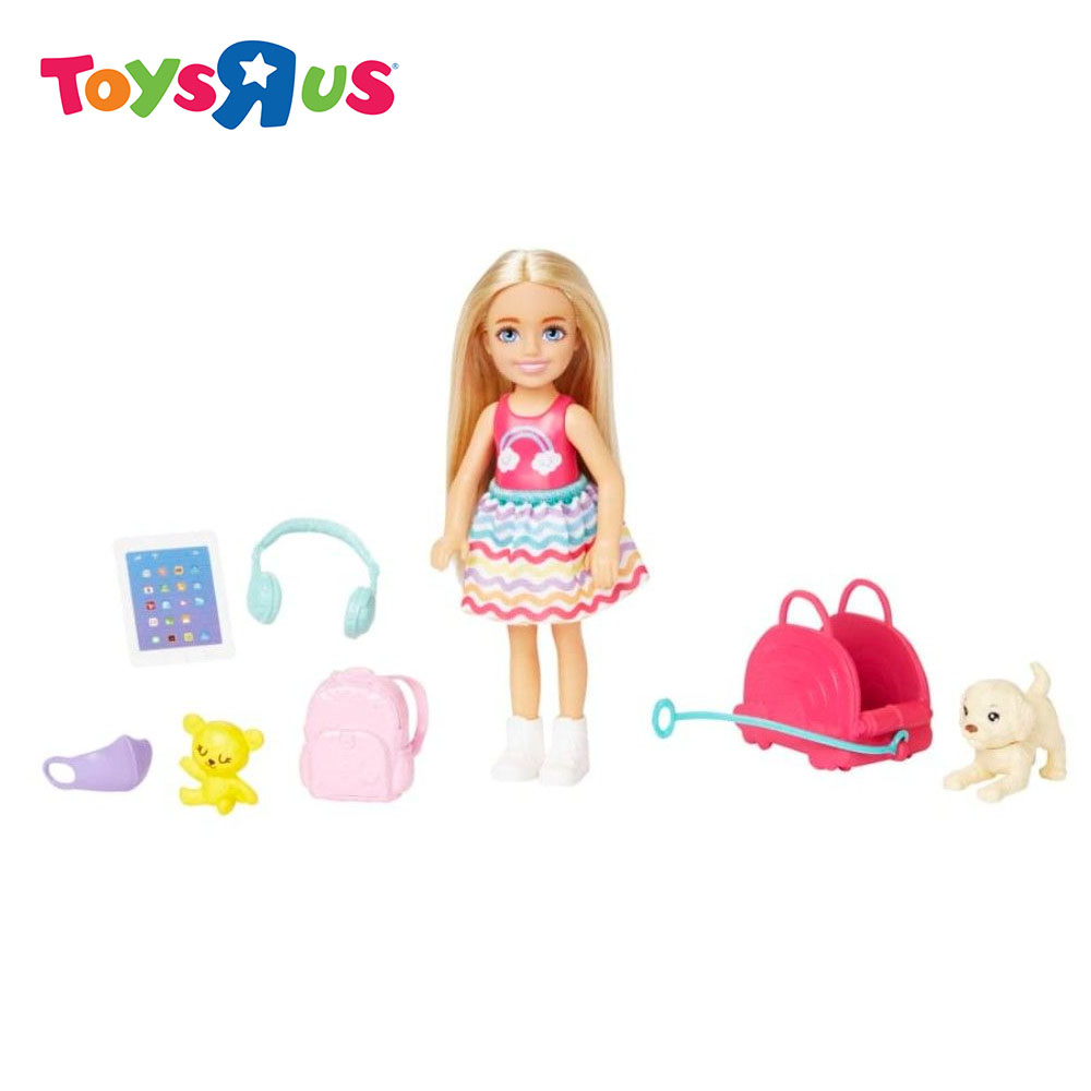 barbie doll and travel set