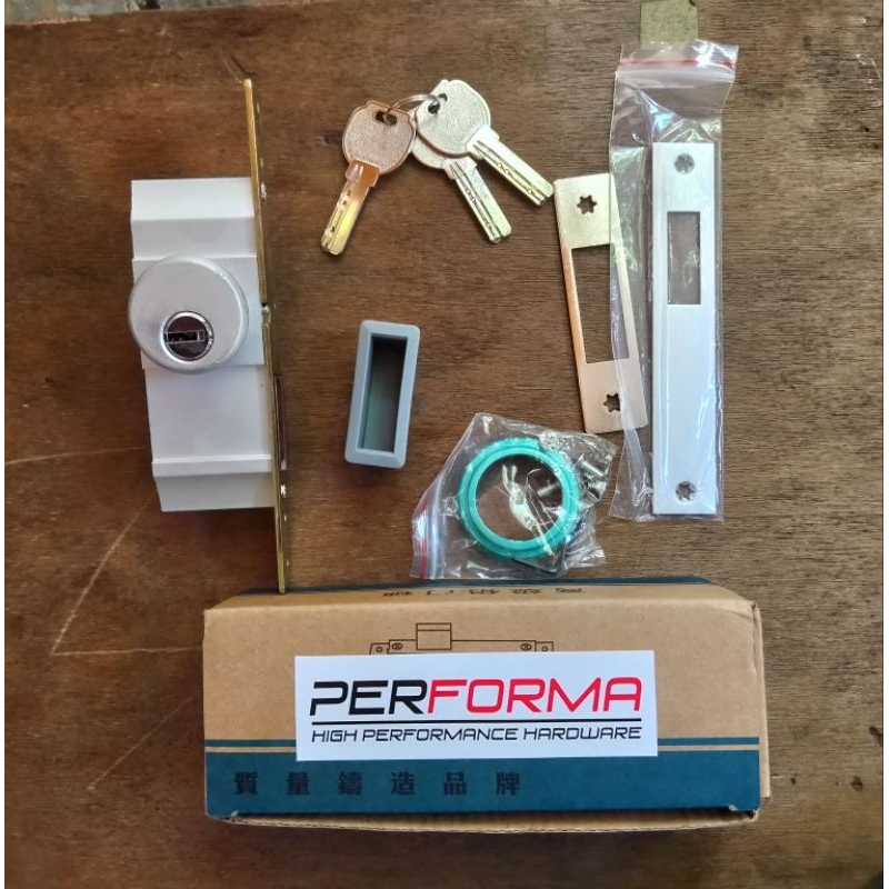 PERFORMA HIGH PERFORMANCE ALUMINUM SWING DOUBLE KEY DOOR LOCKSET WITH 3 ...