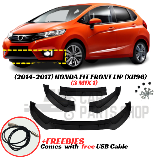 Oapc 2014 2015 2016 2017 Honda Fit 3pcs Front Lip Chin Bumper Body Kit 