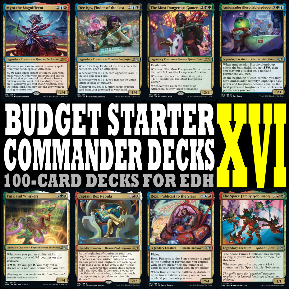 MTG Budget Starter Commander 100Card Decks for EDH Batch 16 NA