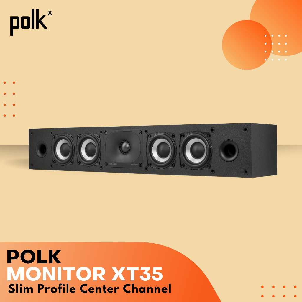 Polk Audio Monitor XT35 Low-Profile Center Channel Speaker - Polk MXT35  center speaker