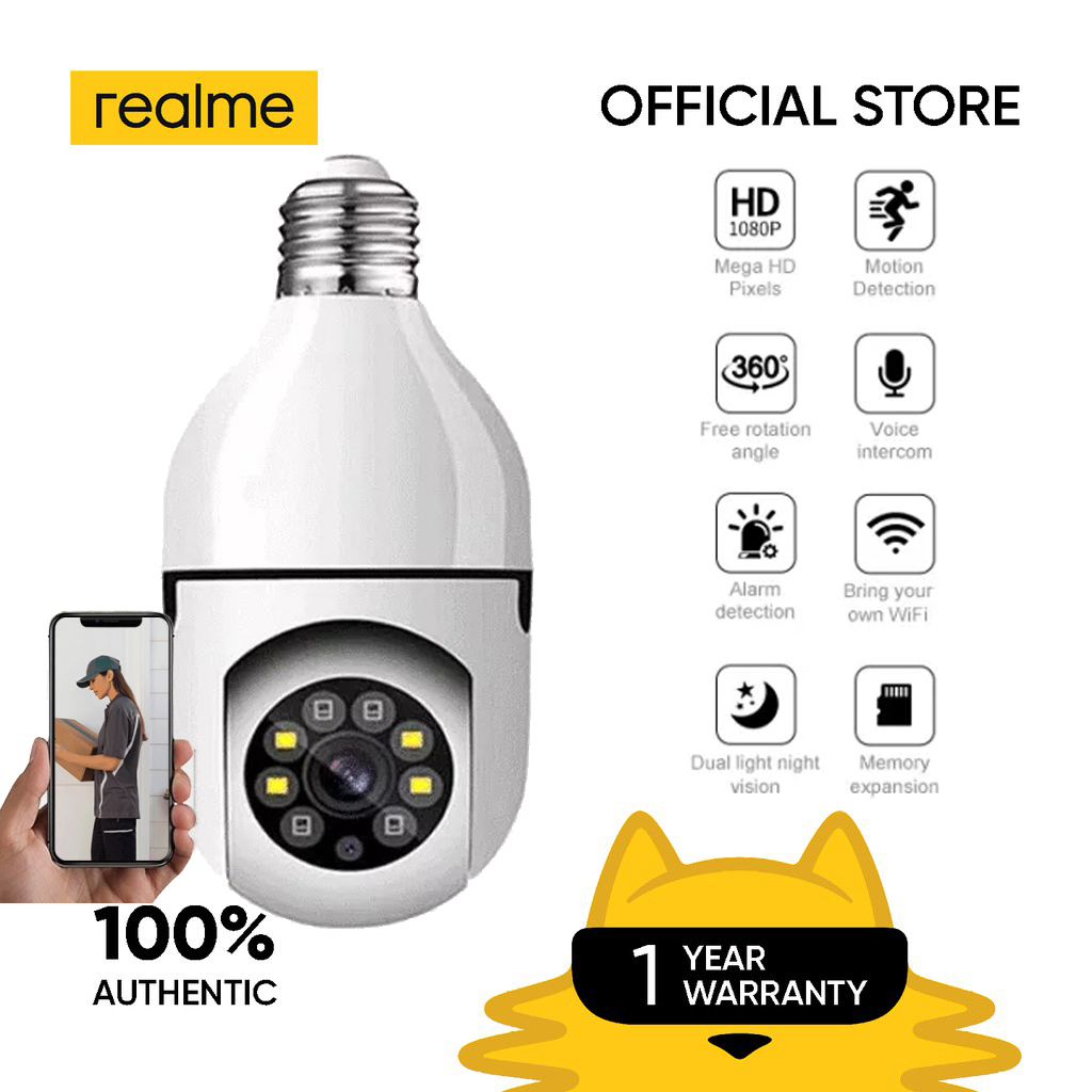 Realme 360° CCTV Camera V380 1080p Smart Security Ip 5MP 3D Panoramic ...