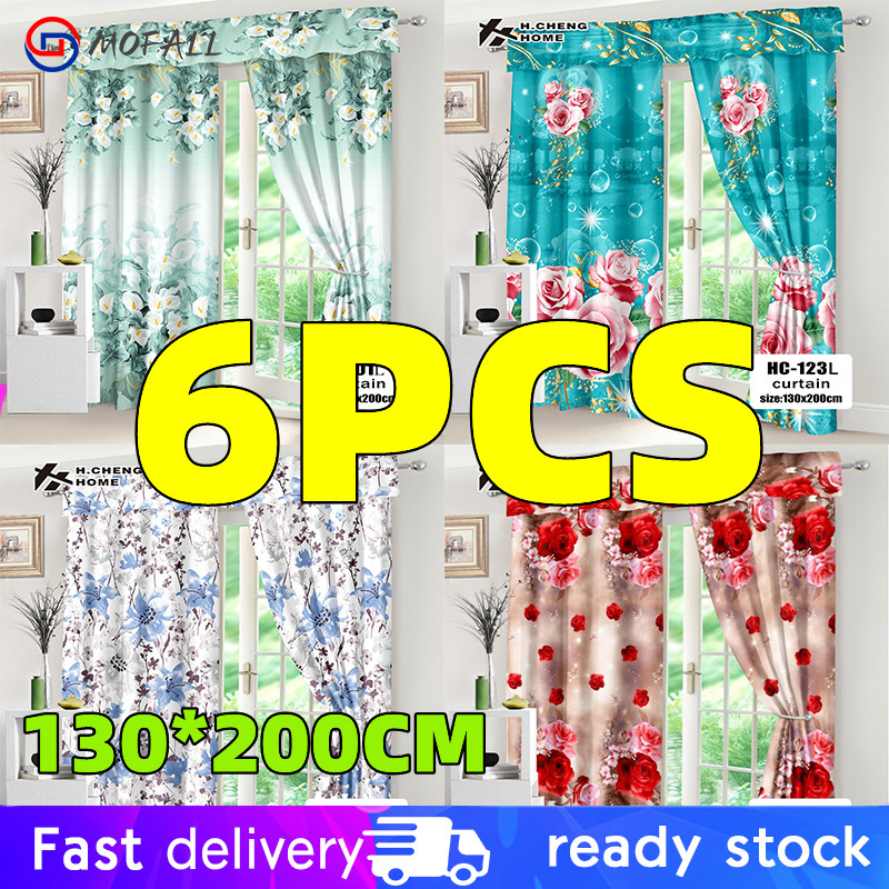 24Hours Ship 6PCS Curtains For Window Door Room Home Decoration