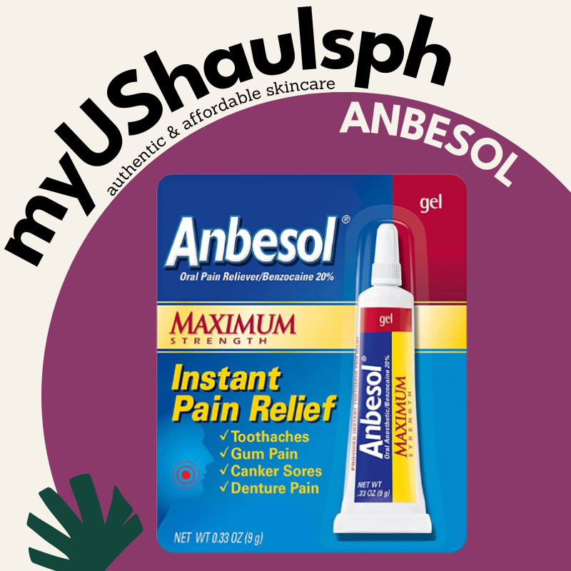 AUTHENTIC ANBESOL Maximum Strength Gel Oral Pain Reliever Benzocaine